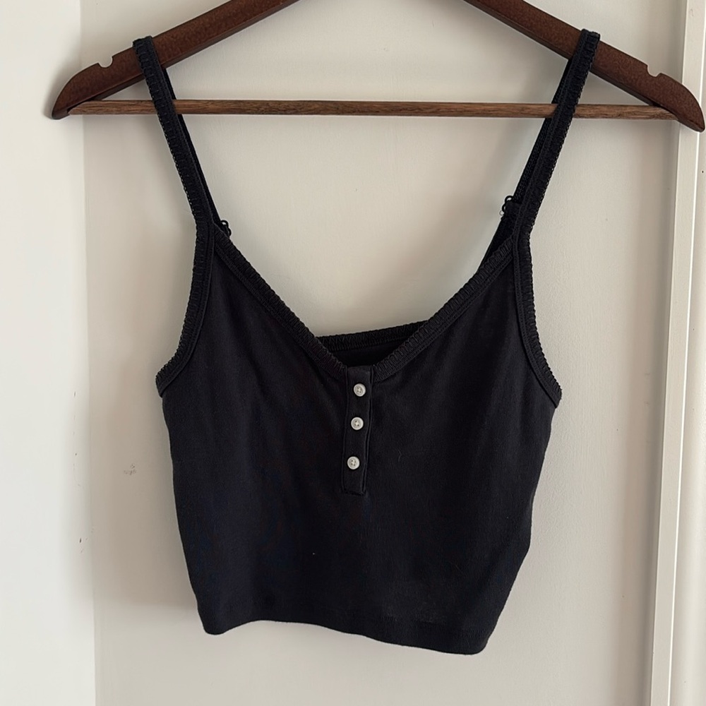 Simple black crop top from American eagle